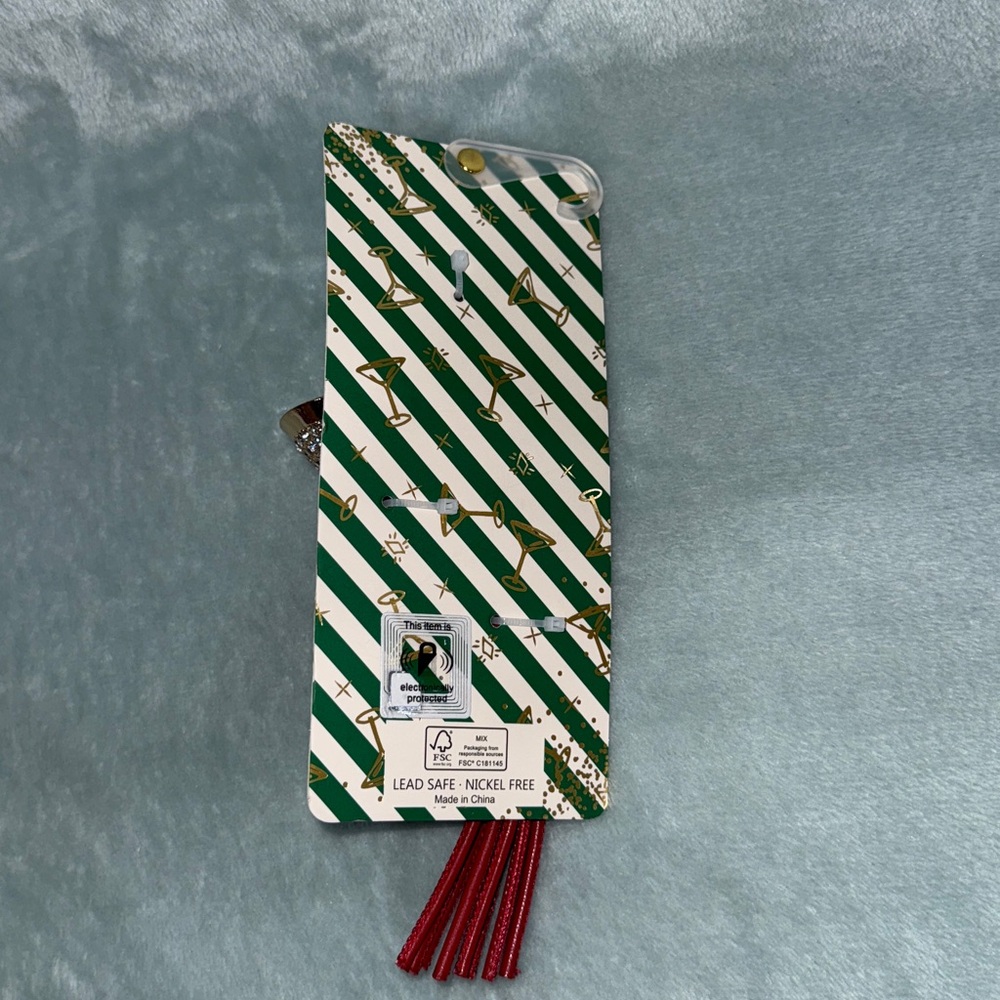 pipe•k Gold, Green and Red Bag Charm & Key Chain - Picture 3 of 7